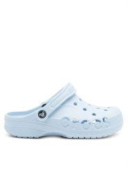 Crocs Klapki BAYA 10126-4JQ Niebieski. Niebieskie klapki damskie Crocs, bez wzorów, z materiału, bez obcasa. Za 199.99 zł.