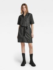 G-Star Sukienka w kolorze antracytowym rozmiar: XL. Czarne sukienki damskie G-Star, na co dzień, xl, bez wzorów, retro, bez kołnierzyka, bez ramiączek, mini, proste. Za 211.31 zł.