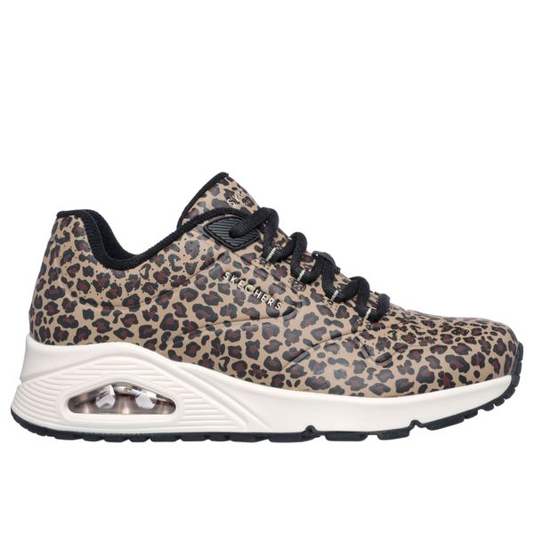 Buty Skechers UNO Kat Neato Leopard. Brązowe obuwie do biegania damskie Skechers. Za 410.60 zł.