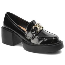 Czarne Półbuty S.Barski Damskie Eleganckie Obuwie. Czarne półbuty damskie S.BARSKI, bez wzorów, ze skóry ekologicznej, eleganckie, bez obcasa, na obcasie. Za 219.00 zł.
