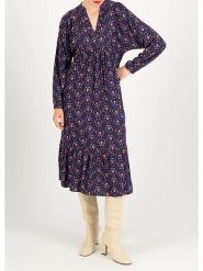 Blutsgeschwister Sukienka "Saint Tropen Fireplace" ze wzorem rozmiar: S. Różowe sukienki damskie Blutsgeschwister, na imprezę, s, bez wzorów, z wiskozy, klasyczne, bez kołnierzyka, bez ramiączek, midi, rozkloszowane. Za 182.72 zł.