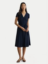 LAUREN RALPH LAUREN Sukienka koktajlowa 200P13812002 Granatowy Regular Fit. Niebieskie sukienki damskie Lauren Ralph Lauren, bez wzorów, z syntetyku, wizytowe, bez kołnierzyka, bez ramiączek. Za 1,199.00 zł.