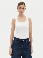 PINKO Top 100807 A2C1 Biały Regular Fit. Białe topy damskie Pinko, s, bez wzorów, z bawełny, bez kołnierzyka. Za 199.99 zł.