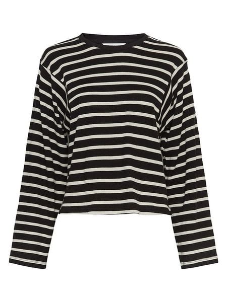 MOSS COPENHAGEN Sweter "Kenina" w kolorze czarno-białym rozmiar: XS. Czarne swetry klasyczne damskie MOSS COPENHAGEN, xs, z bawełny, bez kołnierzyka. Za 130.81 zł.