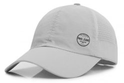 Lekka i Przewiewna Czapka z Daszkiem, Szybkoschnąca - Pako Jeans - Popielata. Szare czapki męskie Pako Jeans, bez wzorów, z jeansu, sportowe. Za 49.99 zł.