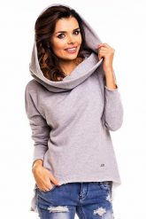 Szara Nietuzinkowa Bluza z Dużym Kapturem. Szare bluzy z kapturem damskie Awama, l, z bawełny. Za 176.90 zł.