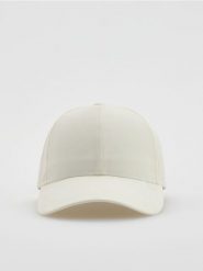 Czapka z daszkiem - złamana biel. Czapki z daszkiem damskie Reserved, bez wzorów. Za 59.99 zł.