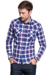 KOSZULA LEE WESTERN SHIRT LIMOGES L643GIFE 112115355. Białe koszule męskie Lee, l, bez wzorów, z materiału, bez kołnierzyka, bez ramiączek. W wyprzedaży za 79.99 zł.