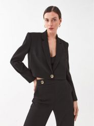 Pinko Marynarka Spencer 101692 A14I Czarny Regular Fit. Czarne marynarki i żakiety damskie Pinko, bez wzorów, z syntetyku. Za 1,669.00 zł.