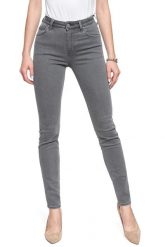 SPODNIE DAMSKIE LEE SCARLETT HIGH GREY ALMA L626FPIU 112114184. Szare spodnie materiałowe damskie Lee, bez wzorów, z jeansu, z podwyższonym stanem. W wyprzedaży za 99.99 zł.