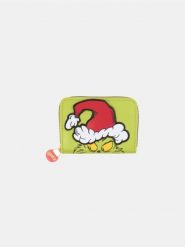 Portfel z imitacji skóry Grinch - zielony. Zielone portfele damskie Sinsay, bez wzorów, ze skóry. Za 29.99 zł.