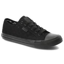 Czarne Trampki Big Star Modne Buty Damskie. Czarne trampki i tenisówki damskie Big Star, bez wzorów. Za 149.00 zł.