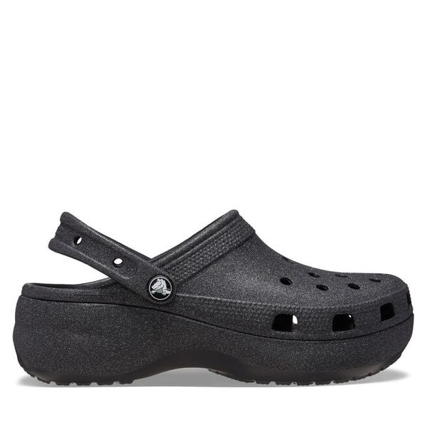 Klapki Crocs. Czarne klapki damskie Crocs, bez wzorów, bez obcasa. Za 289.99 zł.