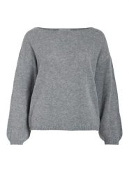 Vila Sweter "Viluka" w kolorze szarym rozmiar: S. Szare swetry klasyczne damskie Vila, s, bez kołnierzyka. Za 100.04 zł.