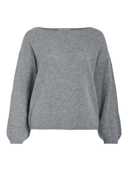 Vila Sweter "Viluka" w kolorze szarym rozmiar: M. Szare swetry klasyczne damskie Vila, m, bez kołnierzyka. Za 78.47 zł.