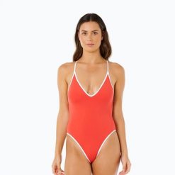 Strój kąpielowy jednoczęściowy damski Rip Curl Classic Surf. Czerwone stroje jednoczęściowe damskie Rip Curl, l, bez wzorów. Za 199.99 zł.