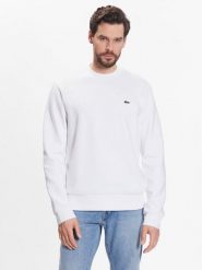 Lacoste Bluza SH9608 Biały Regular Fit. Białe bluzy bez kaptura męskie Lacoste, m, z bawełny. Za 479.99 zł.