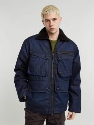 G-Star Kurtka dżinsowa w kolorze granatowym rozmiar: M. Niebieskie kurtki męskie G-Star, m, bez wzorów, z bawełny, retro, bez kaptura. Za 369.99 zł.