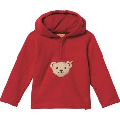 Bluza w kolorze czerwonym. Czerwone bluzy chłopięce Steiff, z aplikacjami, bez ramiączek, bez kaptura. W wyprzedaży za 58.95 zł.