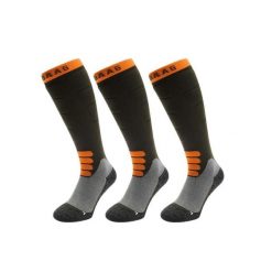 Skarpety narciarskie - wełna merino Pro - 3 pary - oliwkowo-zielone. Zielone skarpetki męskie POEDERBAAS, bez wzorów, z wełny. W wyprzedaży za 329.62 zł.