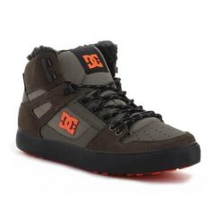 Buty do chodzenia męskie DC Pure Hightop WC Wnt. Zielone buty sportowe na co dzień męskie DC Shoes, ze skóry, bez zapięcia, trekkingowe. Za 374.99 zł.
