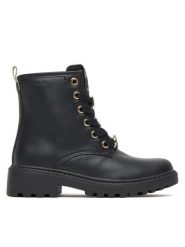 Geox Kozaki J Casey J5620B 000BC C9999 S Czarny. Czarne kozaki dziewczęce Geox, bez wzorów, ze skóry, bez obcasa. Za 289.99 zł.
