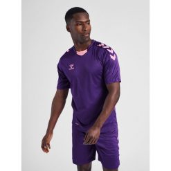 Koszulka piłkarska z krótkim rękawem męska Hummel Core XK Poly Jersey S/S. Czerwone t-shirty sportowe męskie HUMMEL, m, z jersey, bez ramiączek, do piłki nożnej. Za 105.20 zł.