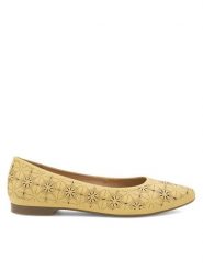 Lasocki Baleriny RST-KAJA-27 Żółty. Żółte baleriny damskie Lasocki, bez wzorów, ze skóry, bez obcasa. Za 169.99 zł.