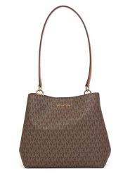 Michael Kors Torebka w kolorze ciemnobrązowym - 26,5 x 22 x 12 cm rozmiar: onesize. Brązowe torebki klasyczne damskie Michael Kors, bez wzorów, z materiału, bez dodatków. Za 724.78 zł.