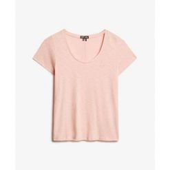 Koszulka damska Superdry Scoop Neck. Czerwone t-shirty damskie Superdry., xs, bez wzorów, bez kołnierzyka. Za 128.50 zł.