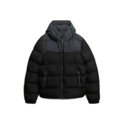 Kurtka puchowa Superdry. Czarne kurtki męskie Superdry., m, bez wzorów, z puchu, bez kaptura. Za 642.65 zł.