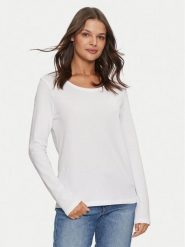Mustang Bluzka Elly 1013931 Biały Regular Fit. Białe bluzki damskie Mustang, m, bez wzorów, z bawełny, bez kołnierzyka, bez ramiączek. Za 69.99 zł.