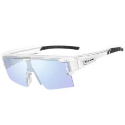 Polaryzowane okulary przeciwsłoneczne sportowe z ramką z poliwęglanu. Białe okulary przeciwsłoneczne męskie WEST BIKING, z materiału. Za 151.60 zł.