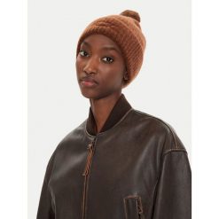 Czapka Calvin Klein. Brązowe czapki zimowe damskie CALVIN KLEIN. Za 249.99 zł.