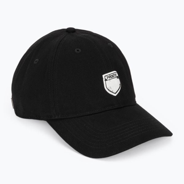 Czapka z daszkiem PROSTO Splash Shield. Czarne czapki męskie Prosto., bez wzorów, z bawełny, klasyczne. Za 94.99 zł.