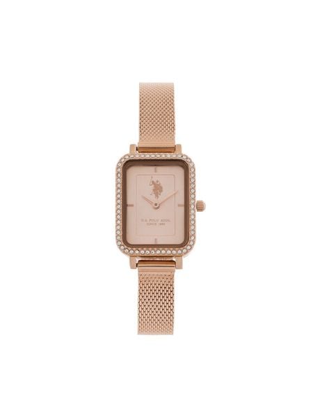 U.S. Polo Assn. Zegarek Odette USP8387RG Złoty. Żółte, analogowe zegarki damskie U.S. Polo Assn., złote. Za 389.99 zł.