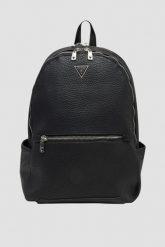 GUESS Czarny męski plecak Torino. Czarne plecaki męskie Guess, z aplikacjami, ze skóry ekologicznej. W wyprzedaży za 380.99 zł.