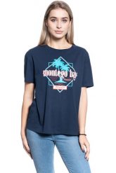 DAMSKI T-SHIRT WRANGLER BOYFRIEND TEE NAVY W7Q2GH114 112132080. Niebieskie t-shirty damskie Wrangler, xs, bez wzorów, bez kołnierzyka. Za 69.99 zł.