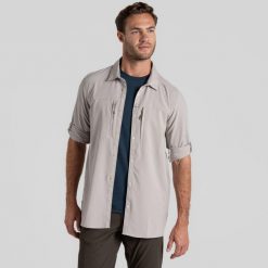 Koszula podróżnicza męska Craghoppers NosiLife Pro LS Shirt V. Zielone koszule męskie CRAGHOPPERS, m, bez wzorów, bez kołnierzyka, bez ramiączek. Za 429.99 zł.