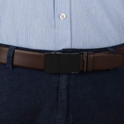 Pasek męski skórzany 3,5 cm klamra automatyczna Beltimore brązowy 02-543 : Kolory - brązowy, beżowy, Rozmiar pasków - r.110-125 cm. Brązowe paski męskie bez wzorów, ze skóry, wizytowe. Za 64.99 zł.