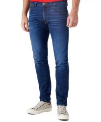 WRANGLER BRYSON MĘSKIE SPODNIE JEANSOWE BLUE RIVER W14XHR29Q 112145814. Niebieskie spodnie materiałowe męskie Wrangler, bez wzorów, z jeansu. Za 229.99 zł.