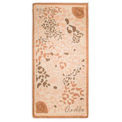 Szal damski Anekke, wykonany z lekkiego materiału tekstylnego z modnym wzorem, brązowy, 42480-062. Brązowe szaliki i kominy damskie Anekke, z aplikacjami. Za 119.00 zł.