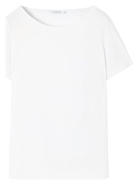 TATUUM Koszulka w kolorze białym rozmiar: S. Białe bluzki damskie Tatuum, s, bez wzorów, bez kołnierzyka. Za 91.12 zł.