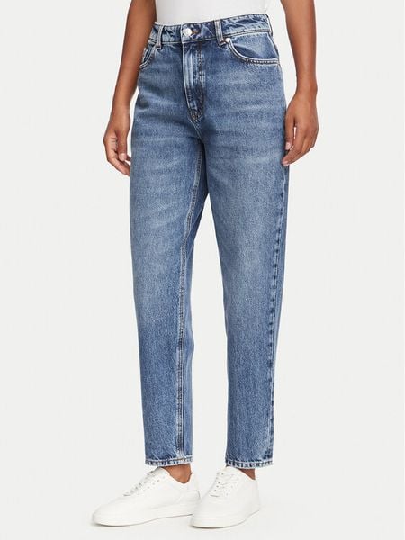 HUGO Jeansy Garlene 50563517 Granatowy Mom Fit. Niebieskie jeansy damskie Hugo. Za 554.99 zł.