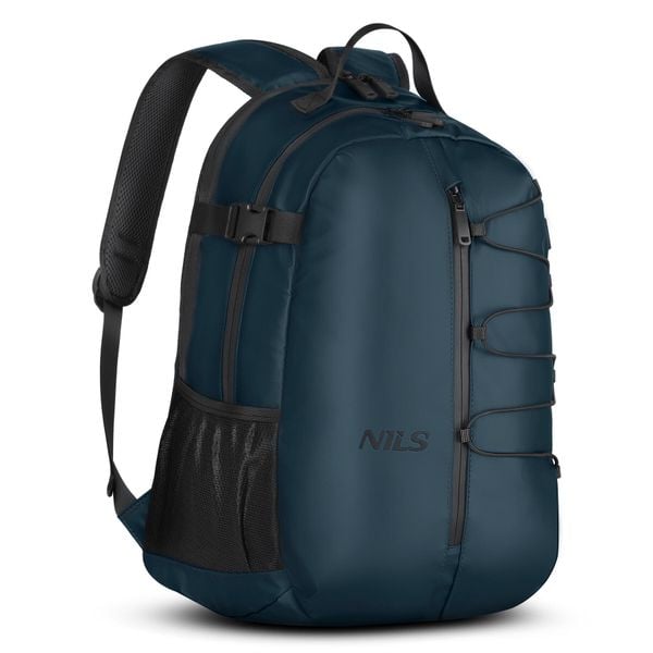 Plecak podróżny NILS NC4501 niebieski 20 l z przegrodą na laptop. Niebieskie plecaki damskie Nils, bez wzorów, z materiału. Za 89.00 zł.