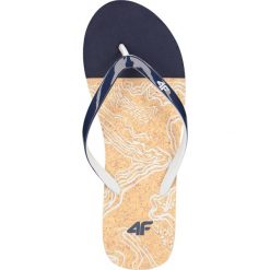 Japonki damskie KLD003 - ciemny granat. Klapki damskie 4f, bez wzorów, z gumy, bez obcasa. W wyprzedaży za 29.99 zł.