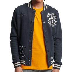 Kurtka turystyczna męska Superdry Collegiate Jersey. Białe kurtki męskie Superdry., na jesień, m, bez wzorów, z bawełny, eleganckie, bez kaptura. W wyprzedaży za 272.00 zł.