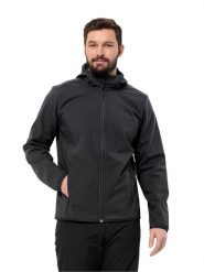 Jack Wolfskin Kurtka softshellowa "Bornberg" w kolorze czarnym rozmiar: M. Czarne kurtki outdoor męskie Jack Wolfskin, m, bez wzorów, bez kaptura. Za 263.53 zł.