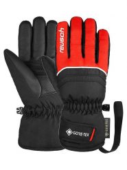 Reusch Rękawiczki funkcyjne "Teddy GORE-TEX" w kolorze czarno-czerwonym rozmiar: 5. Czarne rękawiczki dziecięce REUSCH, z gore-texu, bez ramiączek. Za 105.63 zł.