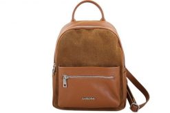 Plecak casual skórzany z zamszem - Brązowy jasny. Brązowe plecaki męskie Barberinis, bez wzorów, z jeansu. Za 289.99 zł.
